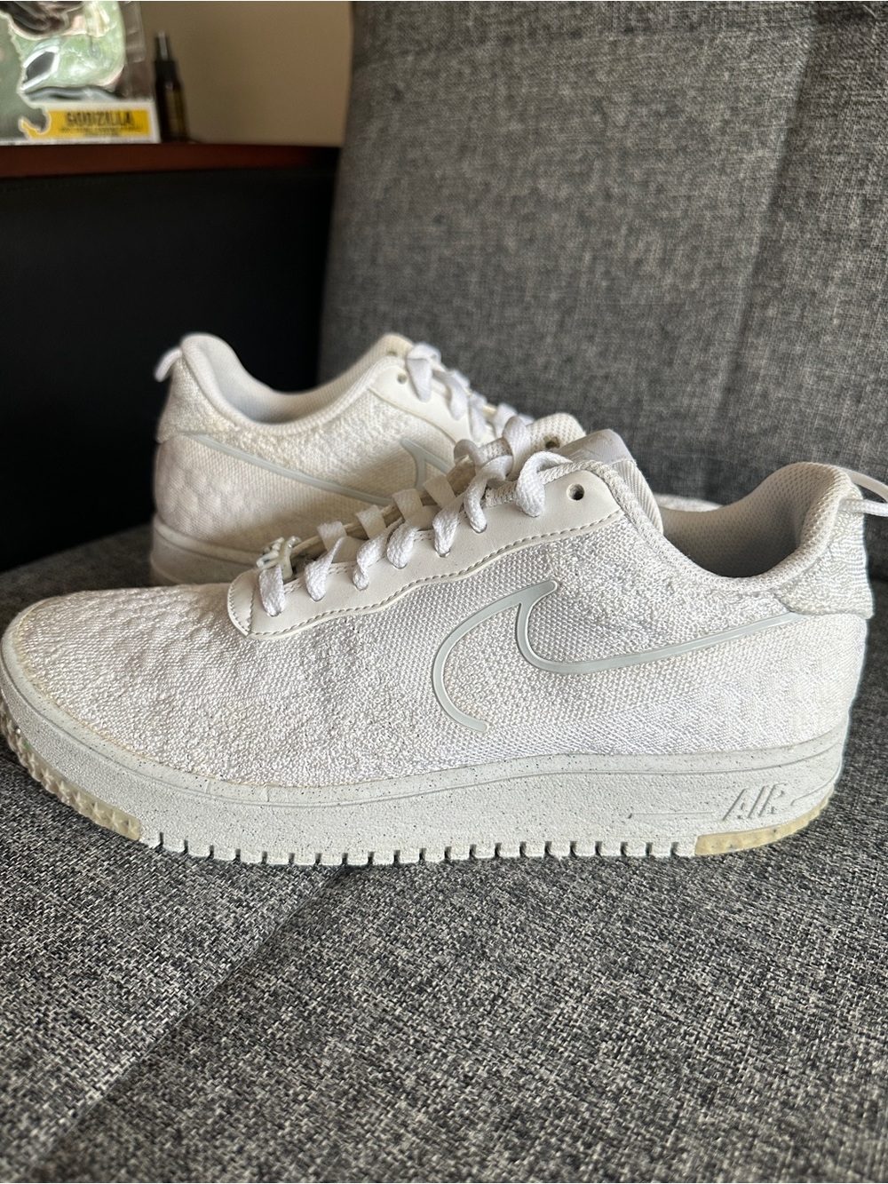 Nike Men's Air Force 1 Crater Flyknit Next Nature 'Triple White
